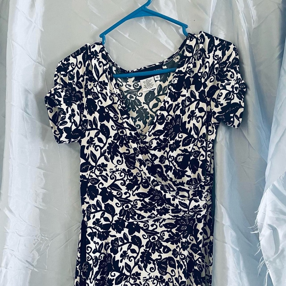 Donna Morgan Black and White Floral Dress